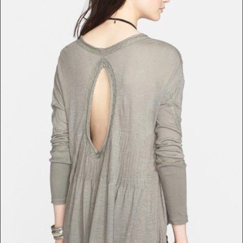 FP Like New Olive New Hope long sleeve tunic - Picture 2 of 7